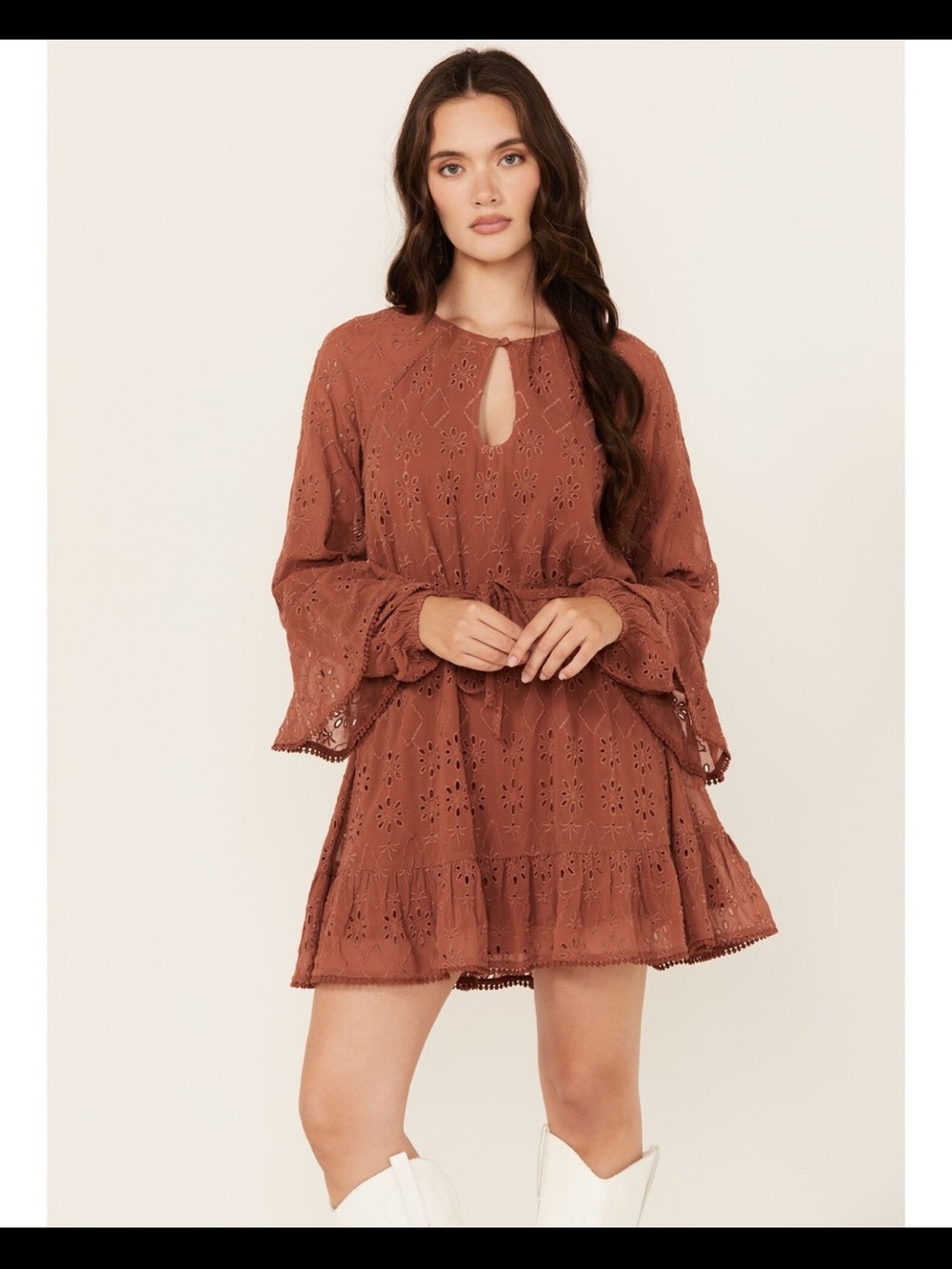 Shyanne  dress in brown, size is XL ( no belt) - bootbarn
